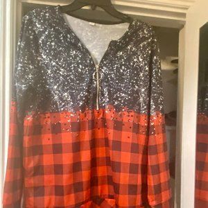 Modily or Rotita brand new zipper tunic ladies top - med